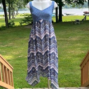 Sami & Jo babydoll sharkbite boho dress L